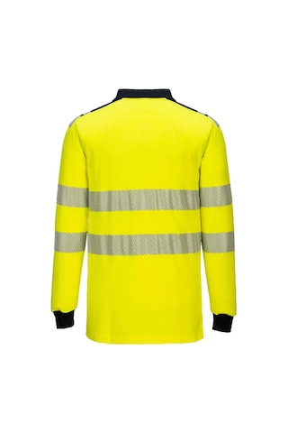 Portwest Fr702 - Pw3 Fr Modaflame Hi-vis Polo Yaka Tişört Yanmaz Alev Almaz Sarı