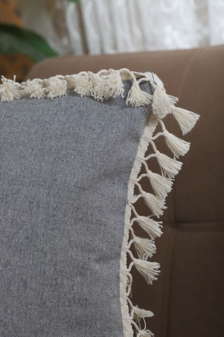 Dnc Home Tekstil Ndchome Gri Antrasit Ponponlu Kırlent43 X 43