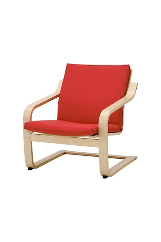 Sallanan Koltuk, Ekru-bej-vissle Kırmızı, Alçak Arkalıklı Beyaz