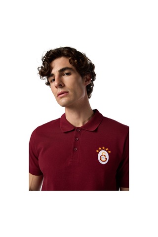Gsstore Galatasaray 5 Yıldız Klasik Logo Polo T-shirt E251403 Bordo