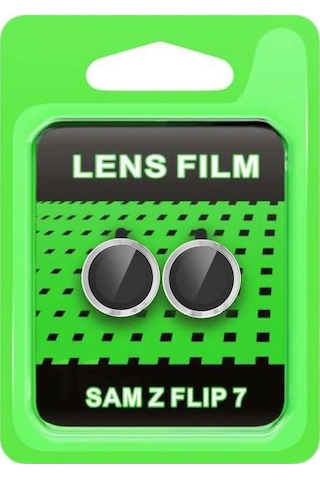 Mey İthalat Samsung Uyumlu Galaxy Z Flip 7 Raze Metal Kamera Lens - Gümüş