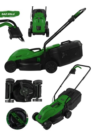 Steiner 1200w Elektrikli Bakır Sargılı Tekerlekli Çim Biçme Makinesi Yeşil 30 Litre Toplama Torbalı