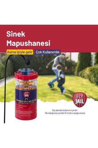 FLY JAIL | LONG JAR, 1.5 LİTRE 4 X KAVANOZ TİPİ KARASİNEK TUZAĞI
