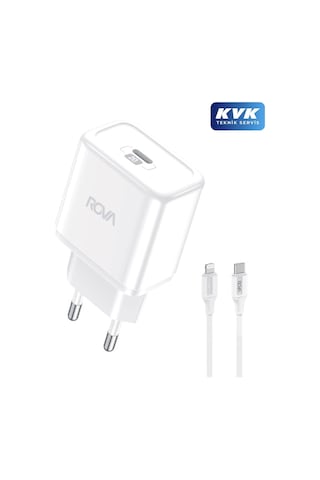 Rova Sb101l Pd Hızlı Şarj Başlığı 20w Lightining Şarj Seti Kablolu