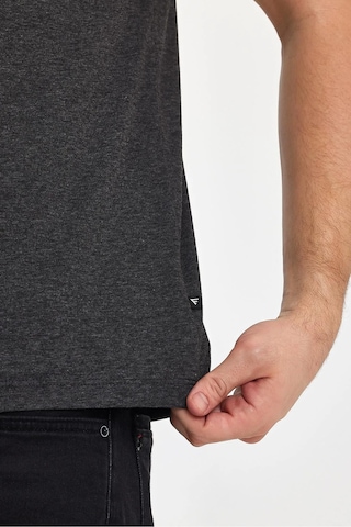 Erkek Compact Penye V Yaka T-shirt Antrasit