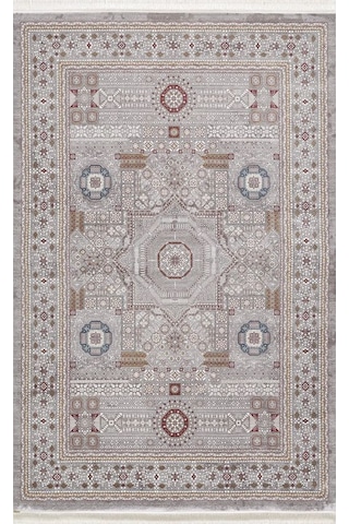 Saray Halı Safron Sf33a 120 Tarak Lüks Klasik Salon Halısı Özel Taban Dokulu Gri