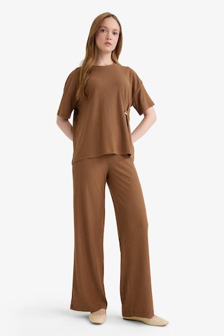 Defacto Straight Fit Bürümcük Pantolon E9890ax25aubn132 Kahve