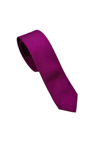 Brianze Açık Mor Puantiye Desen Slim Kravat Açık Mor
