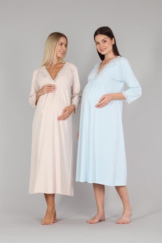 Bone Club 5302 Bej Hamile Lohusa Gecelik 001