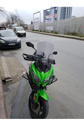 15-18 Kawasaki Versys Uzun Ön Cam Zeus Açık Füme 48cm 4mm
