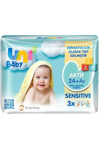 Uni Baby Islak Mendil Aktif Sensitive 3X52 Adet
