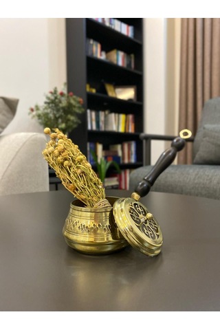 Pirinç Gold Renk Tütsülük Üzerlik Otu Hediyeli