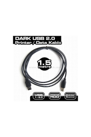 Dark 1.5M Usb 2.0 Printer Kablosu Usb B Tipi Dk-Cb-Usb2Prnl150