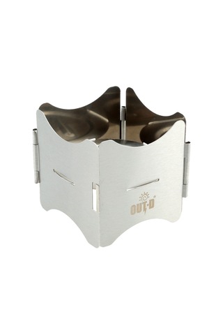 Tenfowee Çelik Gümüş Parça Katlanabilir Dış Mekan Alkol Fırını, Taşınabilir Oxford Çanta İle, Katı Yakıt Tutucu Tabla, Dayanıklı Ve Hafif, 7.5x7.5x7cm Gümüş