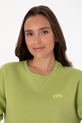 U.S. Polo Assn. Kadın Fıstık Yeşili Şardonlu Bisiklet Yaka Basic Sweatshırt 50313586-VR087