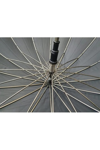 Snotline 16 Çelik Telli Premium Protokol Ahşap Saplı Şemsiye Siyah