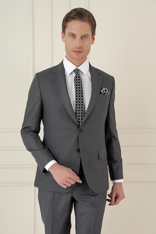 Efor Slim Fit Çift Yırtmaç Mono Yaka Klasik Füme Takım Elbise Tk 912 Füme