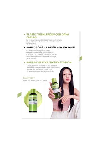 Cactox Gözenek Sıkılaştırıcı Siyah Nokta Karşıtı Arındırıcı Kaktüs Özlü Esans Yüz Toniği 150ml