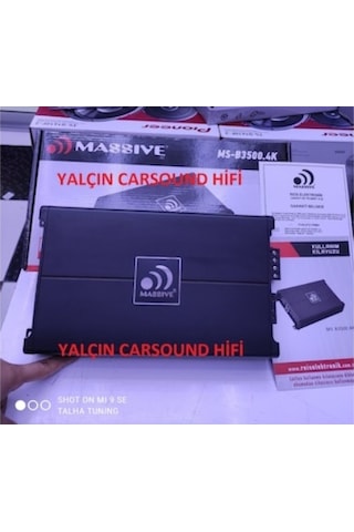 Massıve Ms-B3500.4K 3000W 2Ohm 4Chx90Wrms Stero ve Mono Prof Amfi
