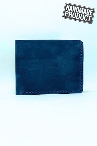 El Yapımı Hakiki Deri Premium Cüzdan Lacivert Geniş Model Lacivert