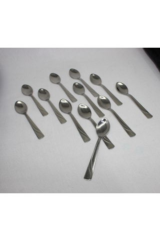 Emç Paslanmaz Çelik 1.50 MM Saray Model Çay Kaşığı Yeşil Kutu Yeşil
