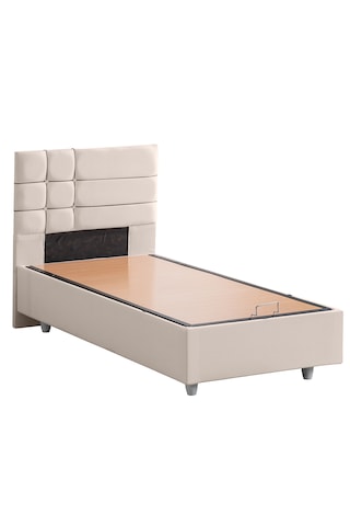 Almada İkili Set, Almada Tek Kişilik Baza Başlık Seti Krem 90 x 190