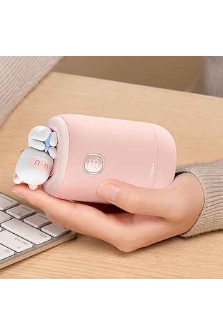 Benks NS03 Dijital Ekran El Isıtıcı Özellikli Aroma Kokulu Powerbank 15W 10000mAh BENKS-TA84714 Pembe