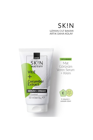Sk N Mat Görünüm Veren Serum + Krem 50 Ml.