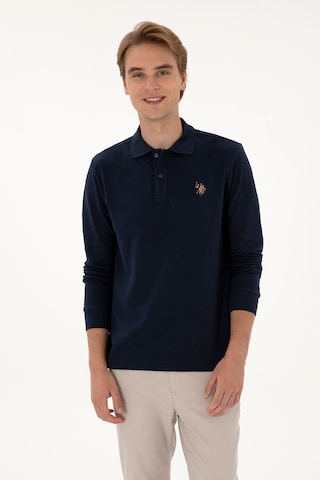 U.S. Polo Assn. Erkek Regular Fit Polo Yaka Lacivert Basic Sweatshirt 50313772-VR033