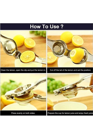 Paslanmaz Çelik Limon Sıkacağı Gri