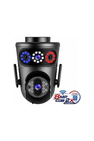 Mpıa Mario 8mp 2 Kamera Ptz Wifi Ip 4x Zoom Hareket Takipli Renkli Gece Görüşlü