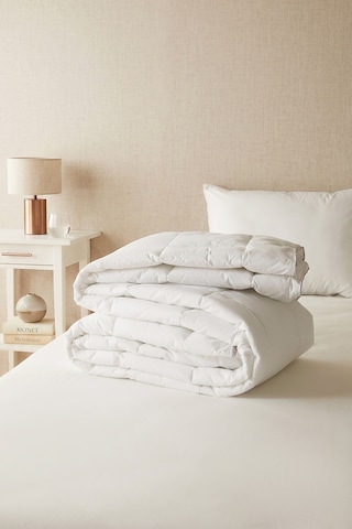 Ocean Home Textile Pamuklu Saten Biyeli Mikrojel Tek Kişilik Yorgan155 X 215 Cm Beyaz