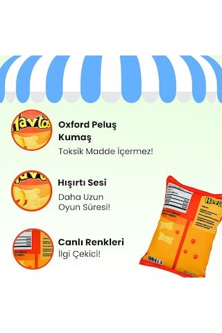 Havhav Havtos Peluş Cips Hışırtı Sesli Köpek Oyuncağı