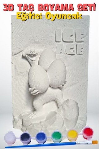 Buz Devri Ice Age-sid Taş Biblo Çocuk Boyama Etkinliği