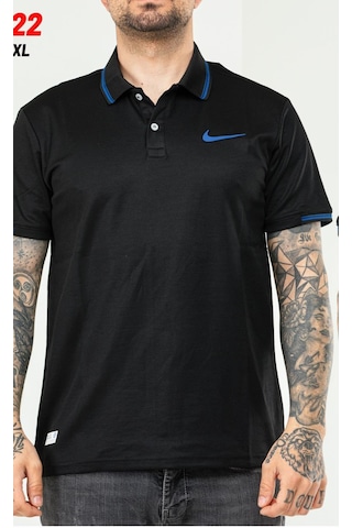 Nike Ef-4522 Erkek Polyester Mesh Polo Yaka T-shirt Siyah