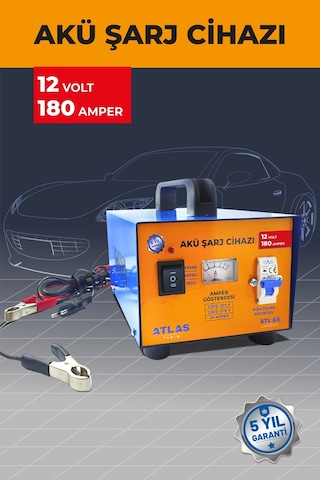 Atlas Akü Şarj Cihazı 12 Volt 180 Amper Atlas Akü Şarj Cihazı 12 Volt 180 Amper