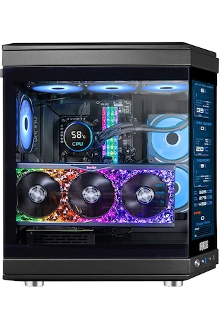 Dragos North Evo Vision Plus 7x Argb Fan Atx Lcd Ekranlı Gaming Bilgisayar Kasası + Pcı Express 4.0