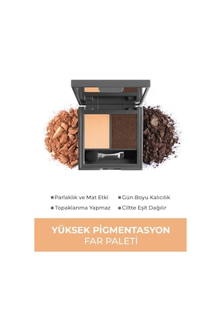 Alix Avien Göz Farı Duo Eyeshadow 205 Warm Nude & Pearly Peanut 3 G