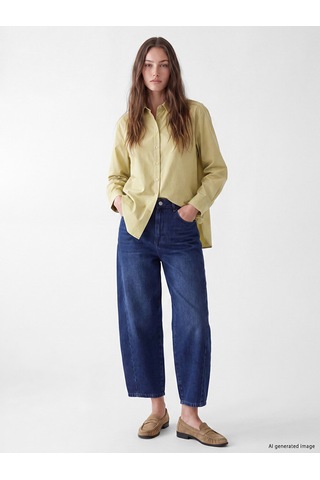 Lcw Modest Haki Loose Fit Kadın Gömlek