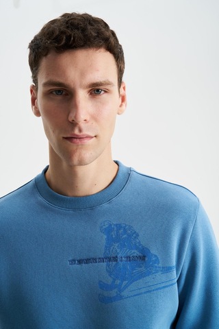 AR-MA Arma Erkek Regular Fit Pamuk Polyester Kumaş Karışımı Bisiklet Yaka Sweatshirt 001