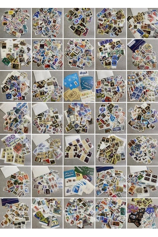 Rusya Posta Pul Koleksiyonu 4000 Adet - Rus Yabancı Posta Pulu B03