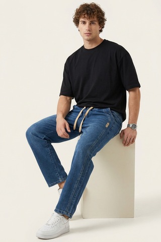 Bigdart Erkek Rahat Kesim Baggy Jean Pantolon 30076 - Lacivert
