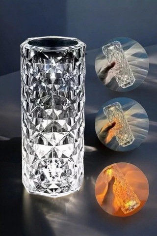 Dokunmatik Kristal Gece Lambası Hediyelik Çok Renkli