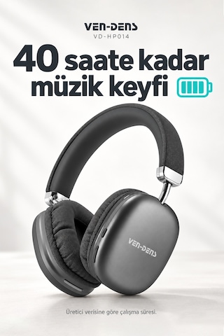 Ven-dens VD-HP014 Bluetooth 5.3 Kulak Üstü Kulaklık