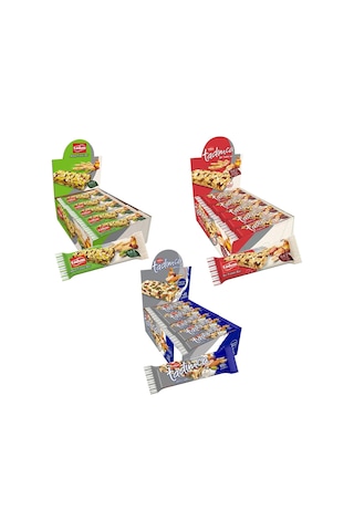 Tadım Sportif - Antep Fıstıklı - Yer Fıstıklı Bar 30 Gr 20 Li - 3 Lü Karma Paket