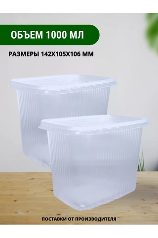 Kastan Kapaklı Tek Kullanımlık Saklama Kapları 1000 Ml 10 Adet 242244266 10