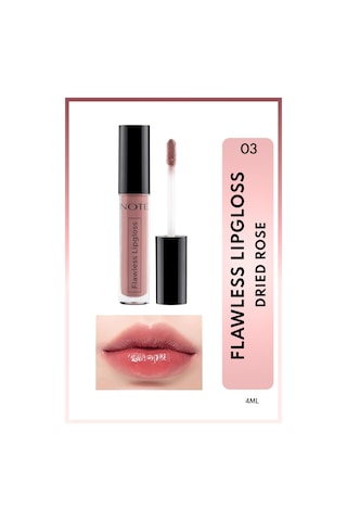 Note Cosmetique Flawless Lipgloss Nemlendirici Dudak Parlatıcısı - 03 Dried Rose - Pembe