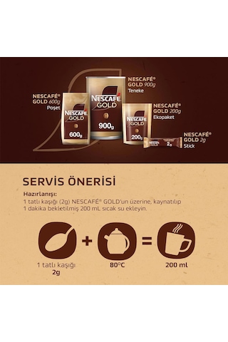 Nescafe Gold Kahve Poşet 200 G Öğütülmüş