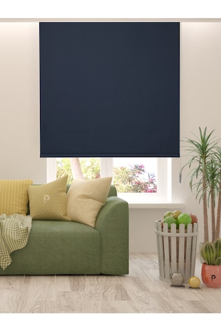 Br Perle Home Lacivert Rengi Düz Mekanize Stor Perde Yüksek Kalite Metropol Serisi Lacivert