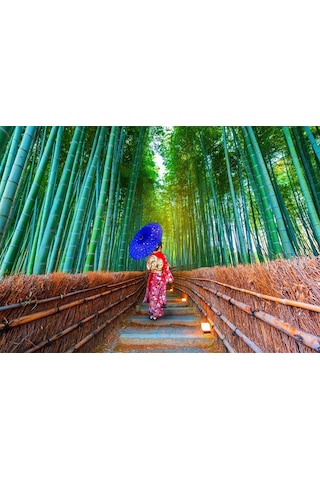 Enjoy 1000 Parça Bambu Ormanında Asyalı Kadın Puzzle